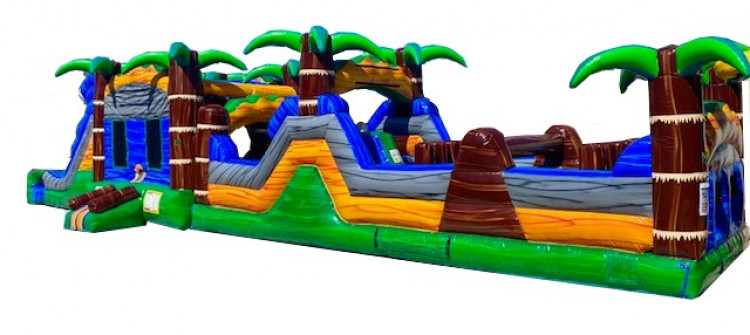 obstacle course bounce house in Bixby